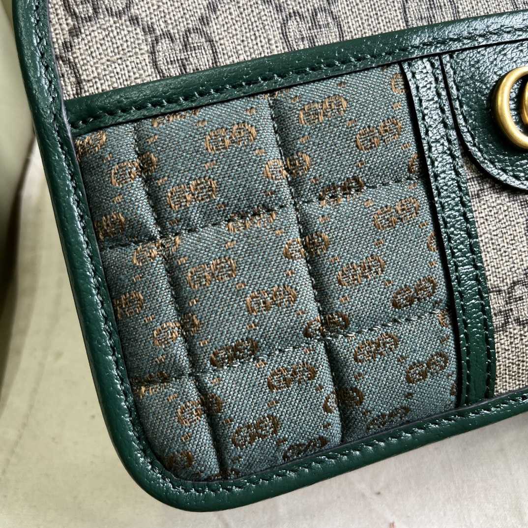 Gucci Mini GG Canvas Mini Shoulder Bag (21.5x 14x 7cm) - FashionPlug