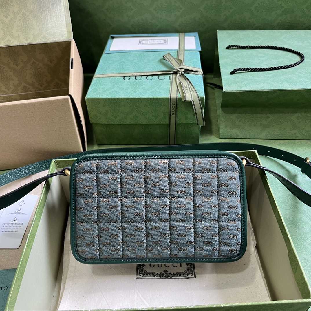 Gucci Mini GG Canvas Mini Shoulder Bag (21.5x 14x 7cm) - FashionPlug