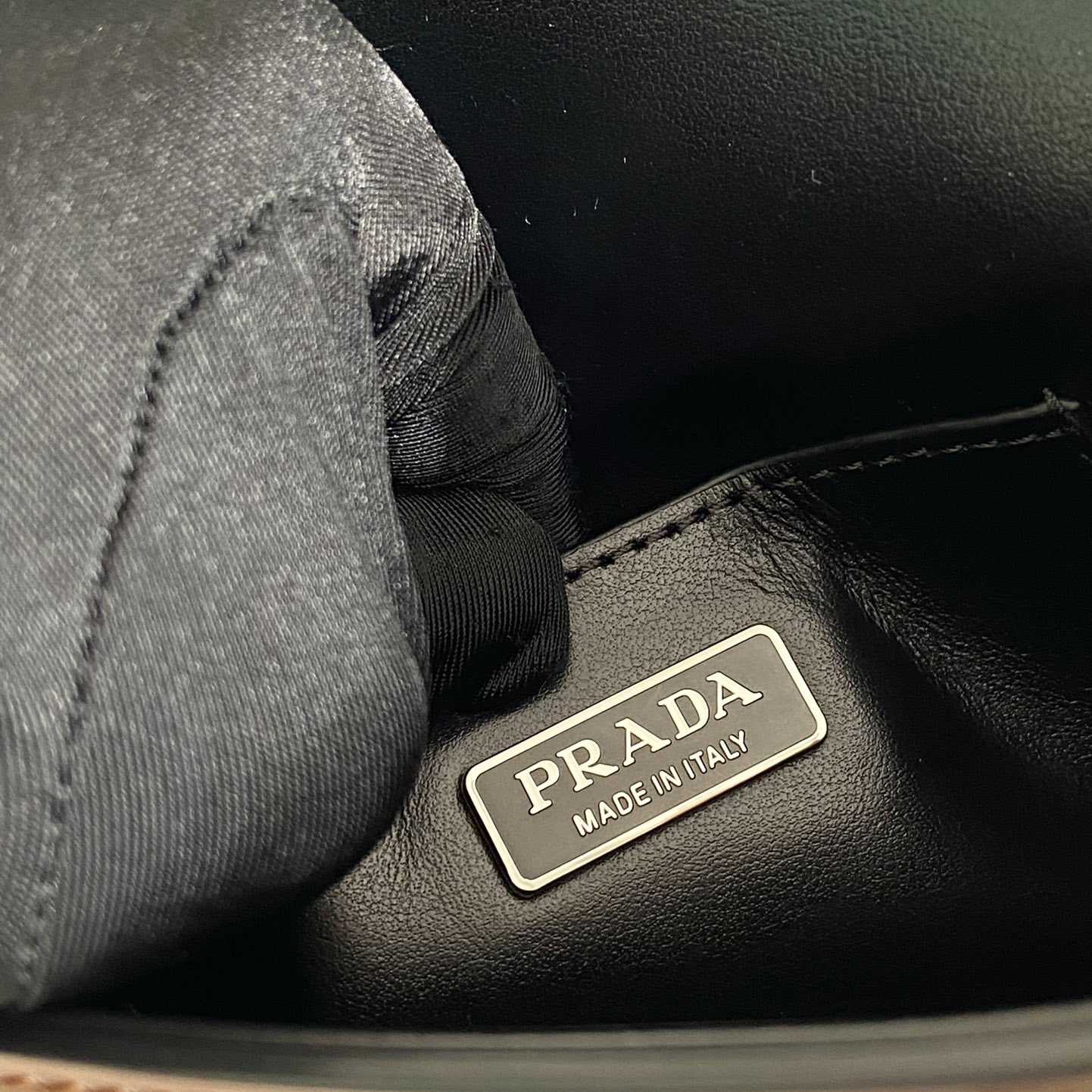 Prada Brushed Leather Mini-bag With Shoulder Strap - FashionPlug
