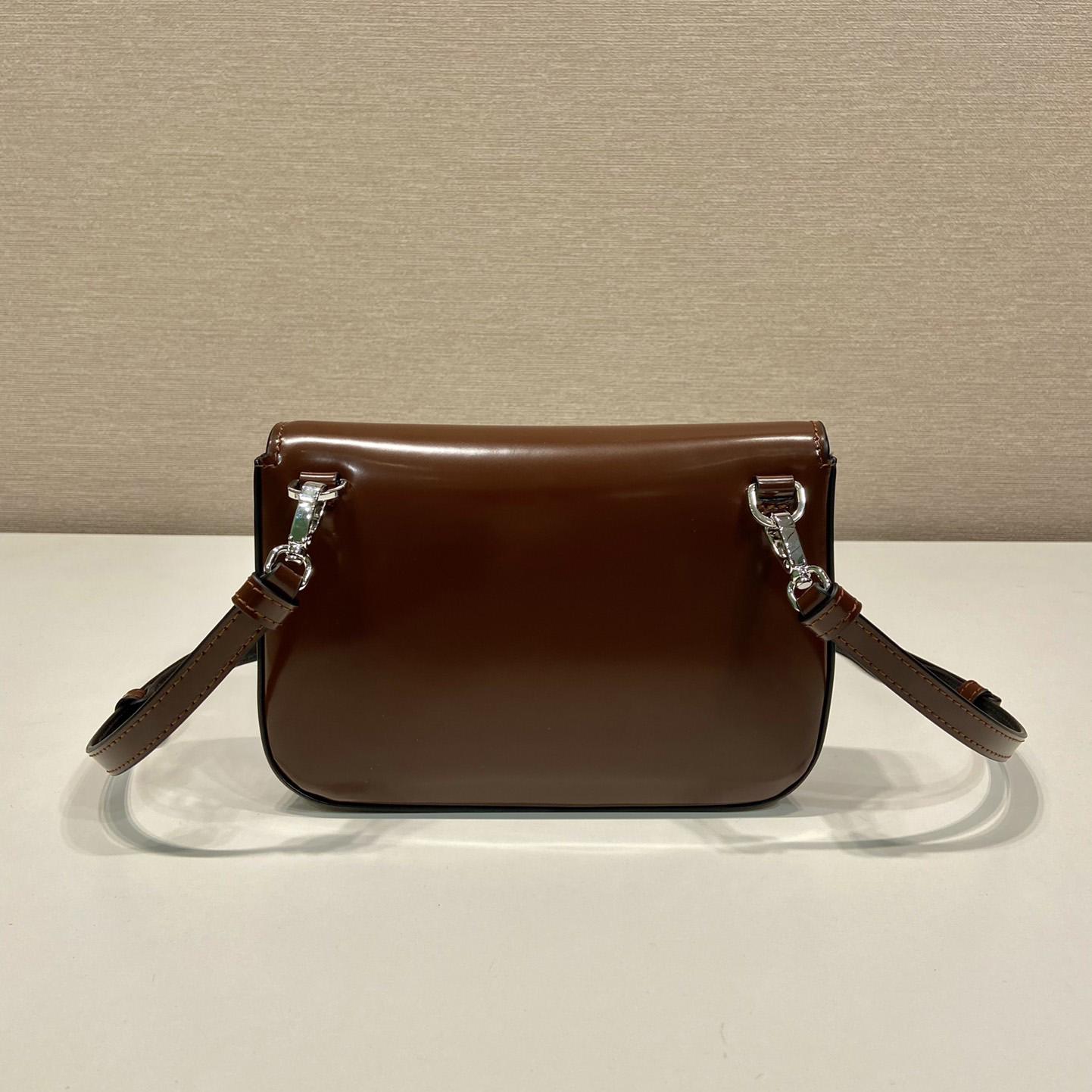 Prada Brushed Leather Mini-bag With Shoulder Strap - FashionPlug
