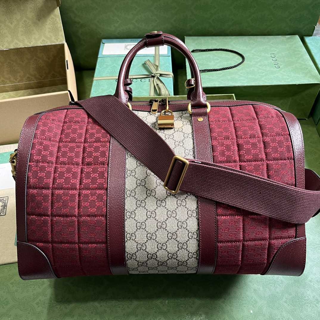 Gucci Mini GG Canvas Small Duffle Bag (44x 28.5x 24.5cm) - FashionPlug