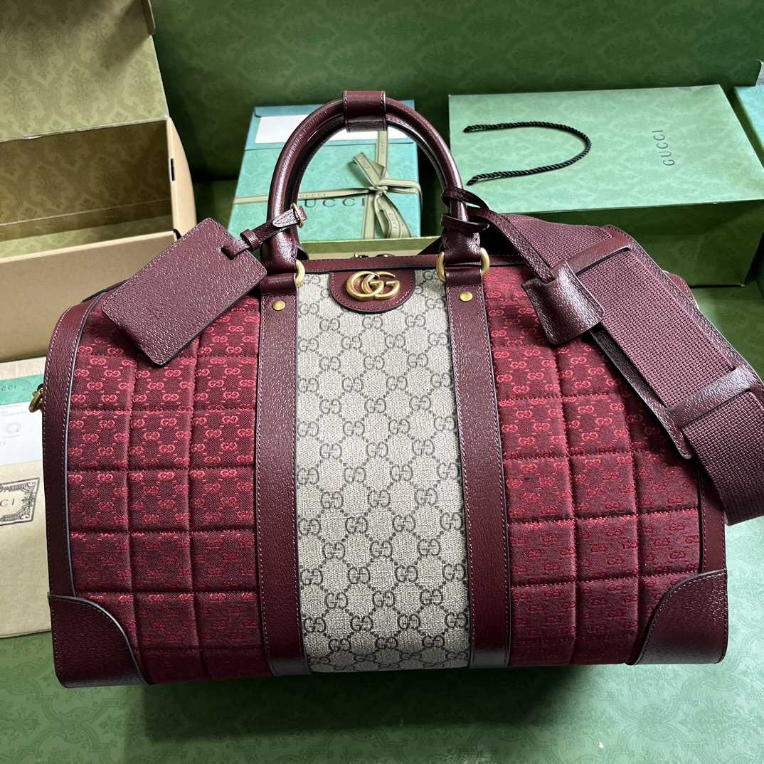 Gucci Mini GG Canvas Small Duffle Bag (44x 28.5x 24.5cm) - FashionPlug
