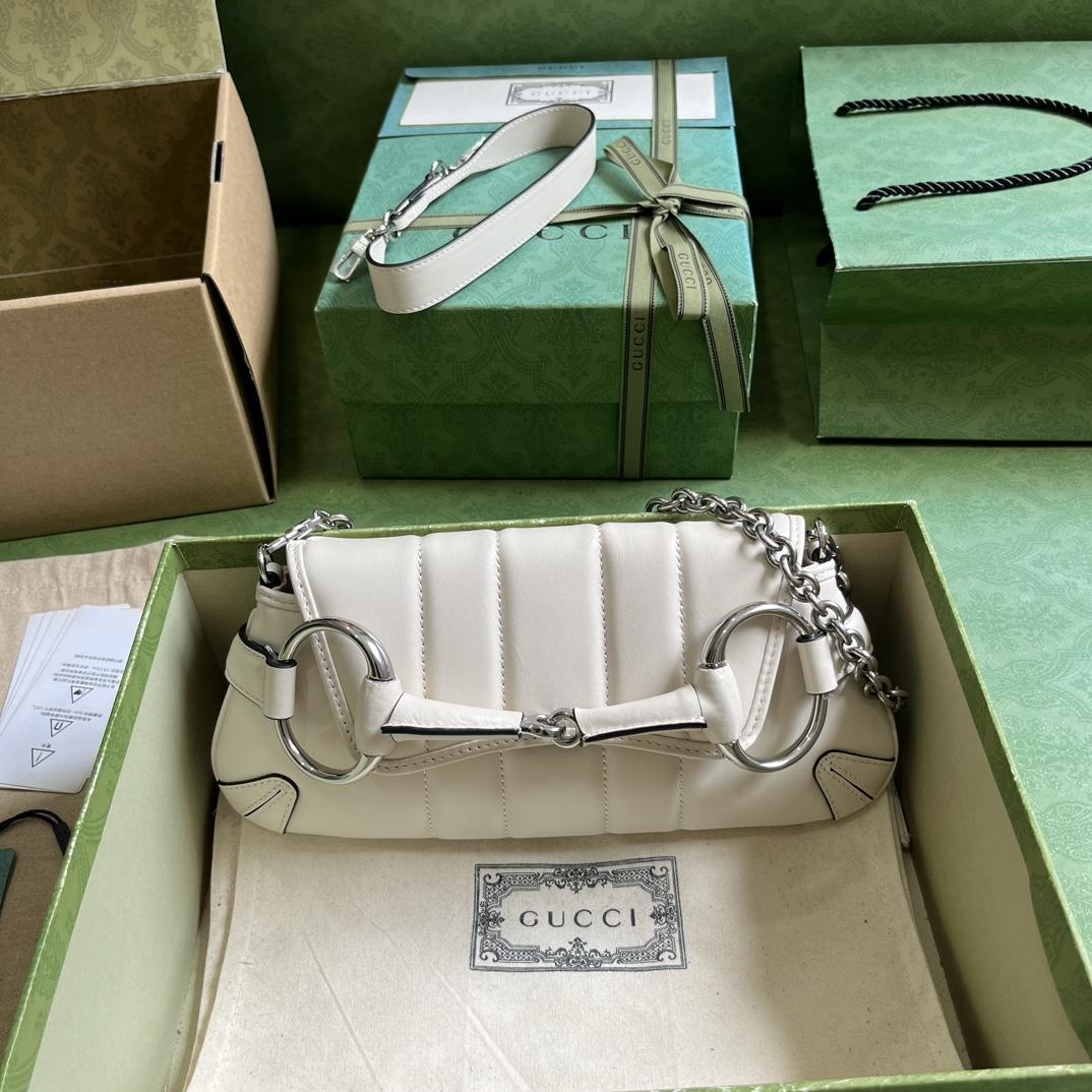 Gucci Horsebit Chain Small Shoulder Bag (27x 11.5x 5cm) - FashionPlug