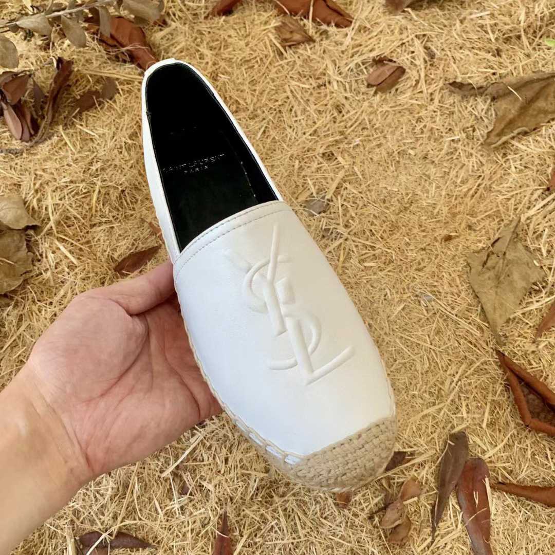 Saint Laurent Cassandre Espadrilles In Lambskin - FashionPlug