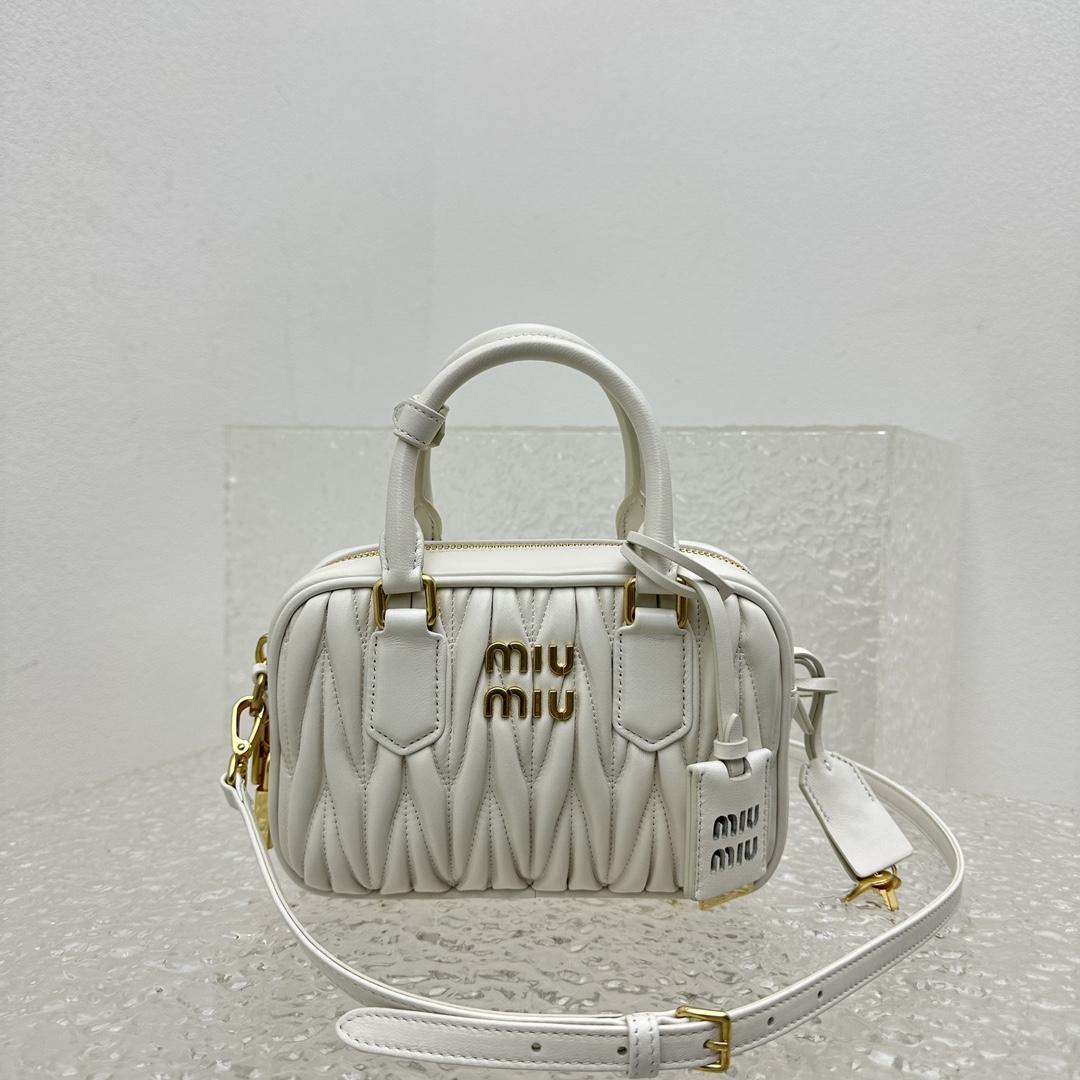 Miu Miu Matelassé Nappa Leather Top-handle Bag - FashionPlug