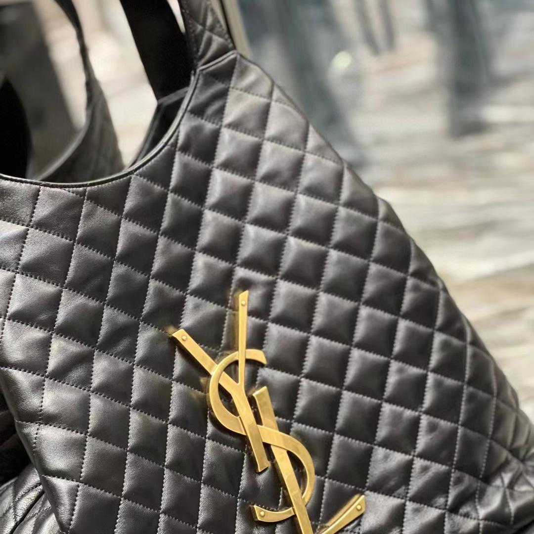 Saint Laurent Icare Extra large Embellished Quilted Leather Tote (58-34-8cm) - FashionPlug