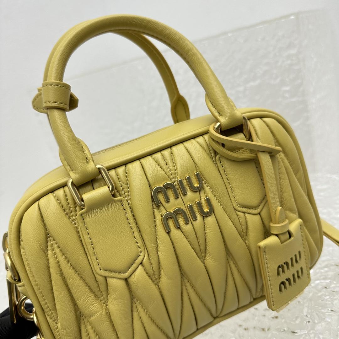 Miu Miu Matelassé Nappa Leather Top-handle Bag - FashionPlug