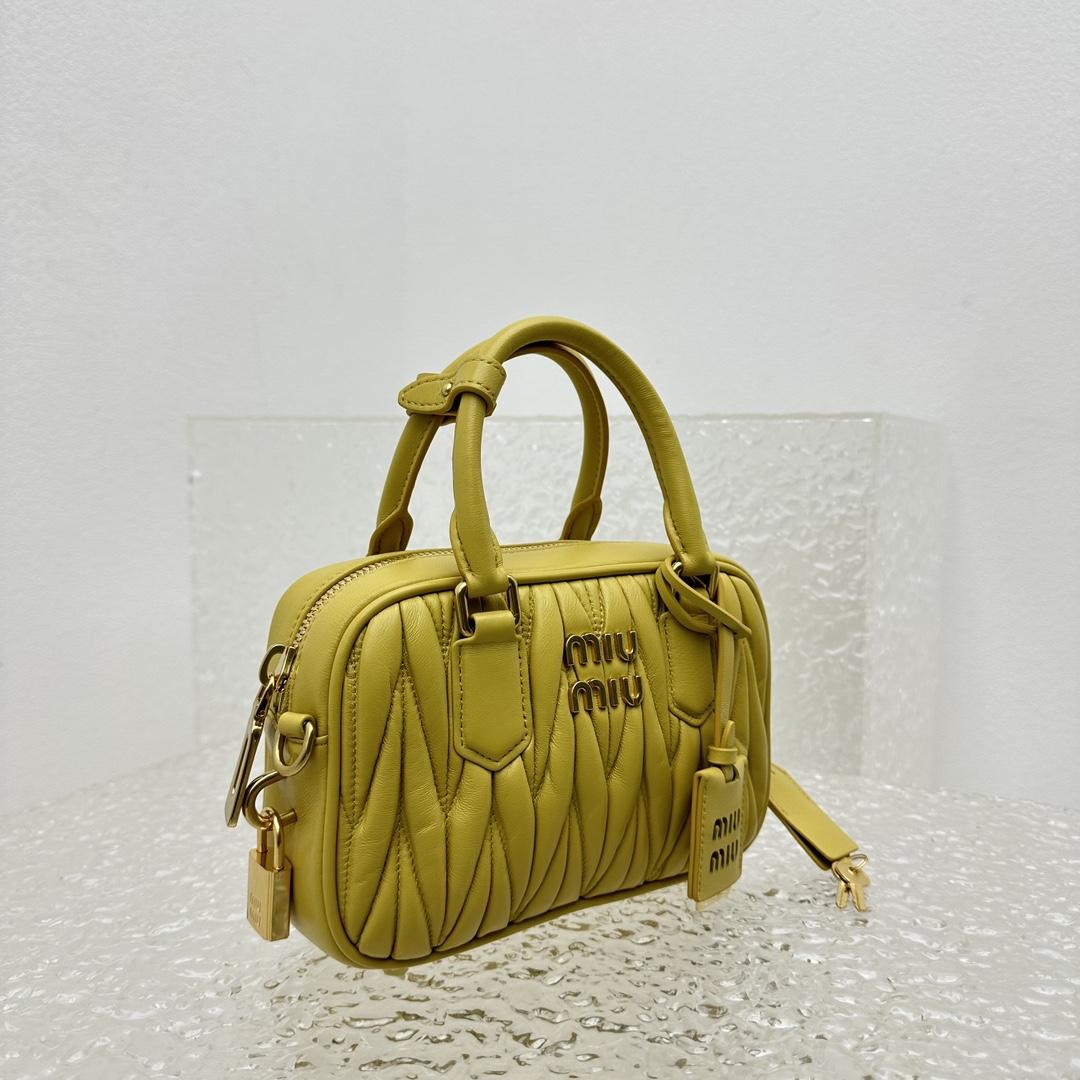 Miu Miu Matelassé Nappa Leather Top-handle Bag - FashionPlug