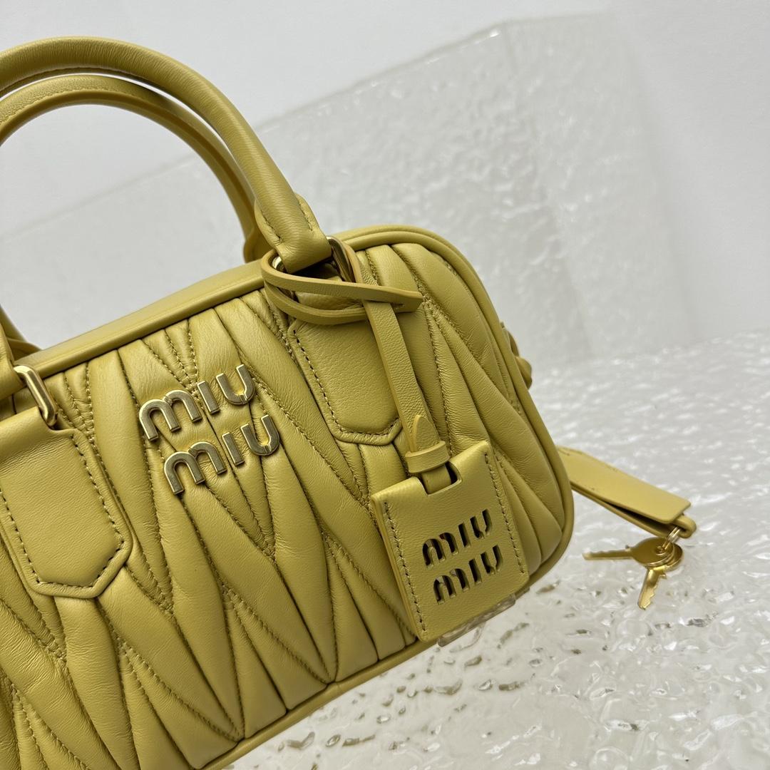 Miu Miu Matelassé Nappa Leather Top-handle Bag - FashionPlug