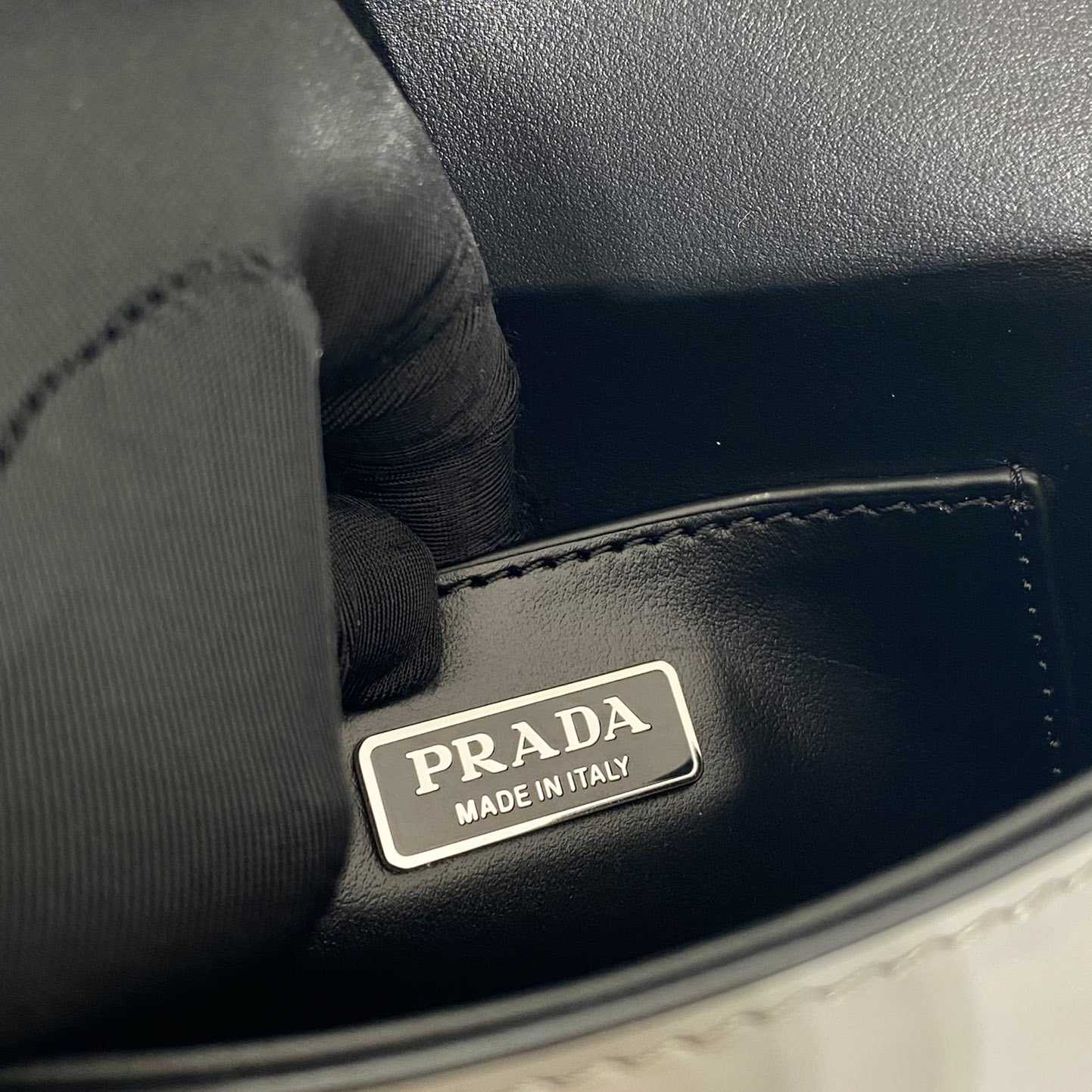 Prada Brushed Leather Mini-bag With Shoulder Strap - FashionPlug