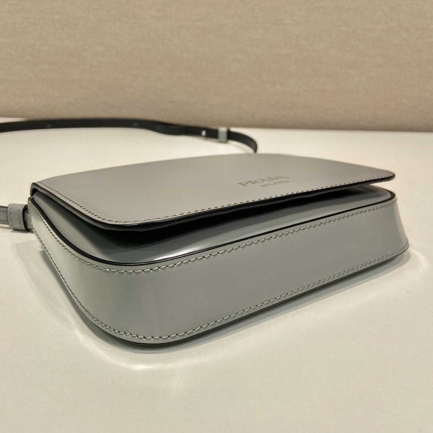 Prada Brushed Leather Mini-bag With Shoulder Strap - FashionPlug