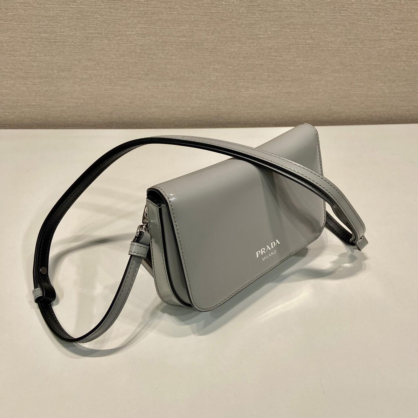 Prada Brushed Leather Mini-bag With Shoulder Strap - FashionPlug