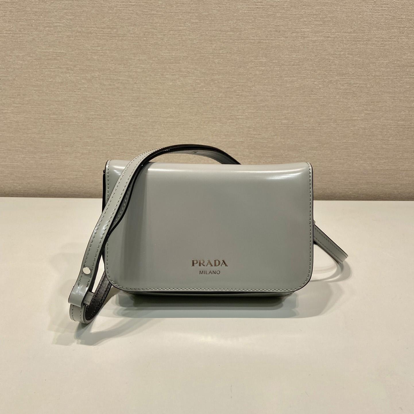 Prada Brushed Leather Mini-bag With Shoulder Strap - FashionPlug