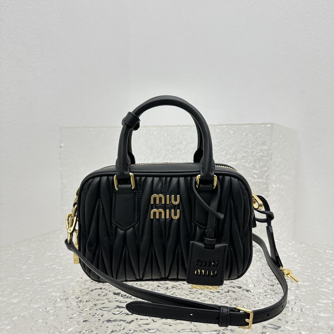 Miu Miu Matelassé Nappa Leather Top-handle Bag - FashionPlug