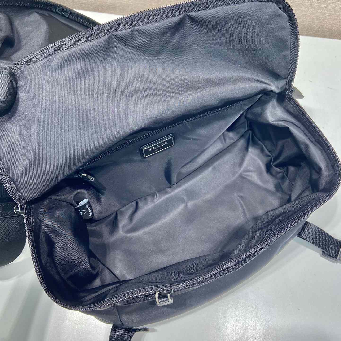 Prada Re-Nylon And Saffiano Leather Shoulder Bag - FashionPlug