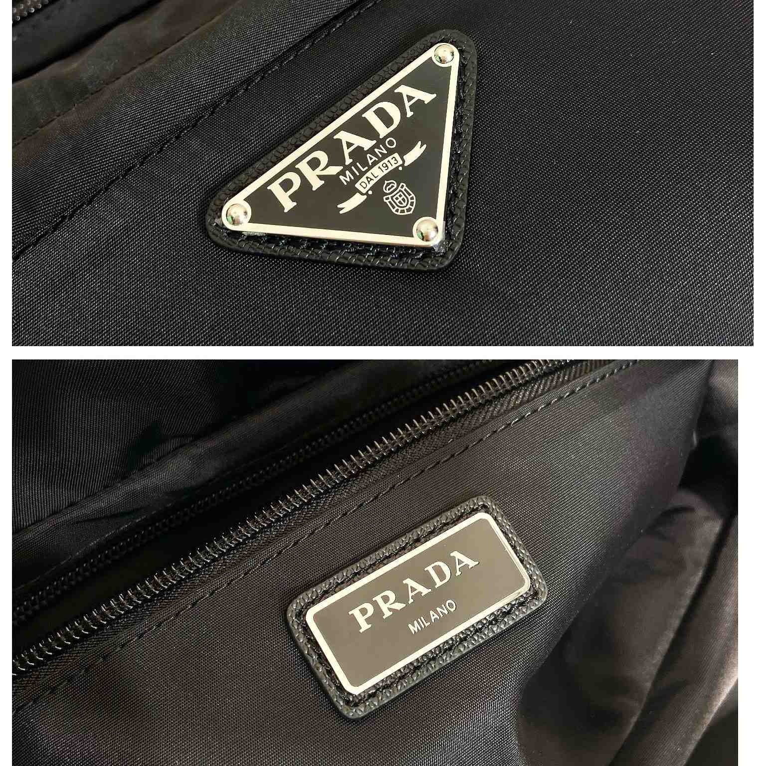 Prada Re-Nylon And Saffiano Leather Shoulder Bag - FashionPlug