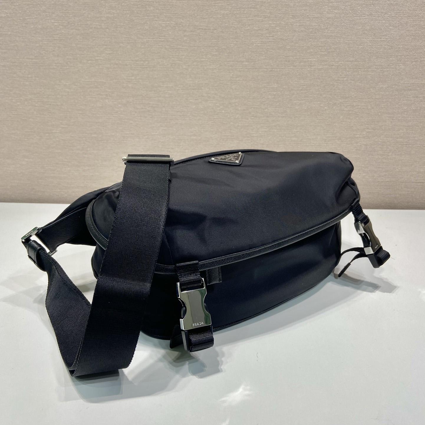 Prada Re-Nylon And Saffiano Leather Shoulder Bag - FashionPlug