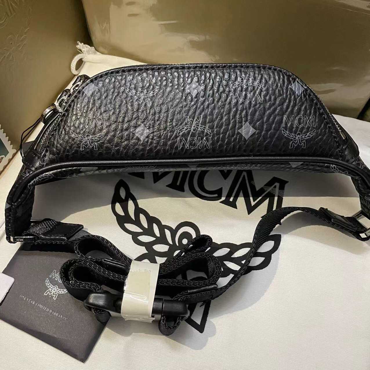 MCM Visetos Belt Bag (12X34X7cm) - FashionPlug