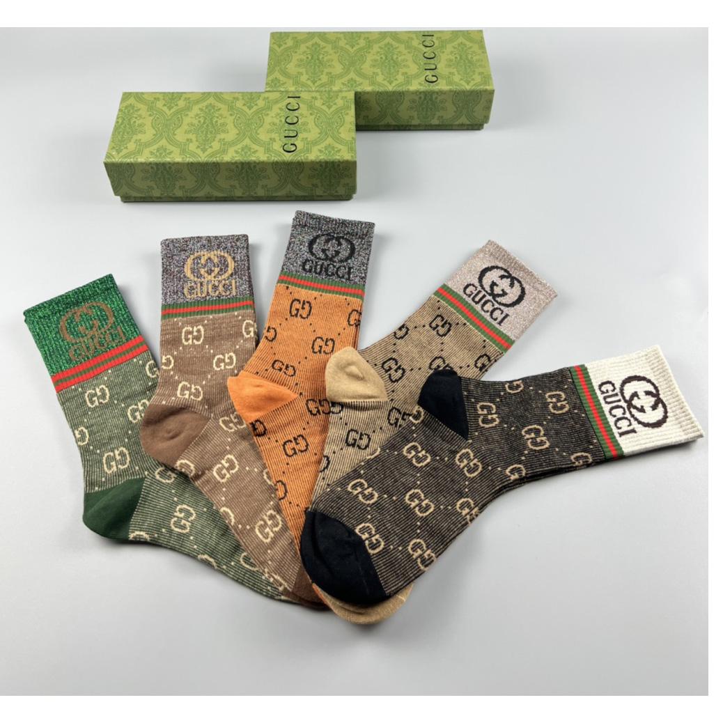 Gucci GG Socks/Box - FashionPlug