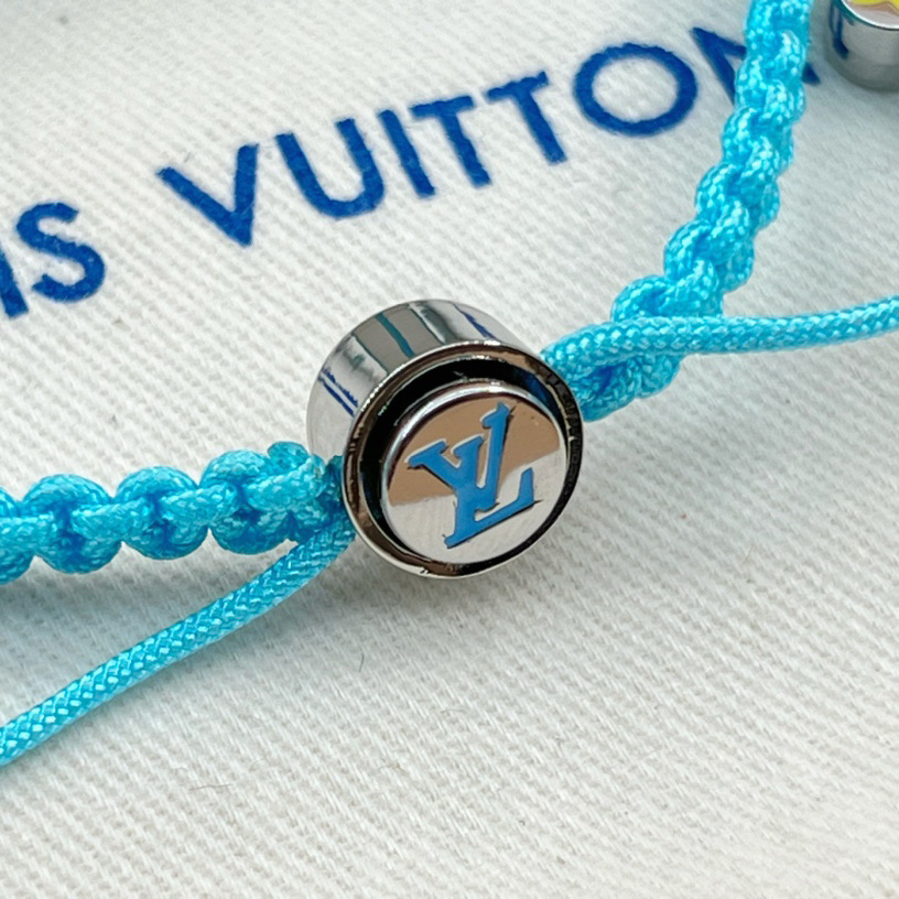 Louis Vuitton Monogram Colors Braided Bracelet   M1088A - FashionPlug