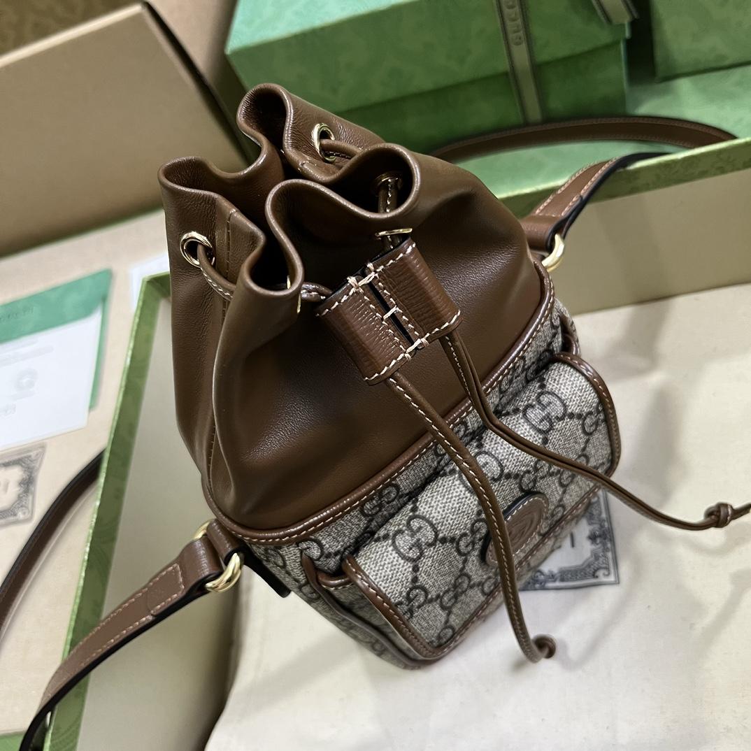 Gucci GG Mini Bucket Bag With Interlocking G - FashionPlug