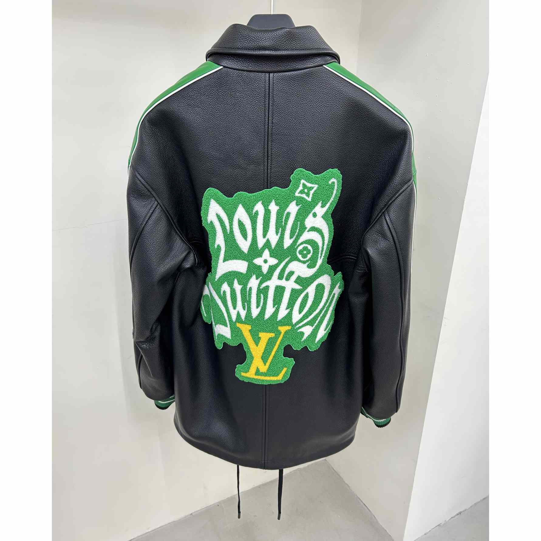 Louis Vuitton Long Leather Coach Jacket   - FashionPlug