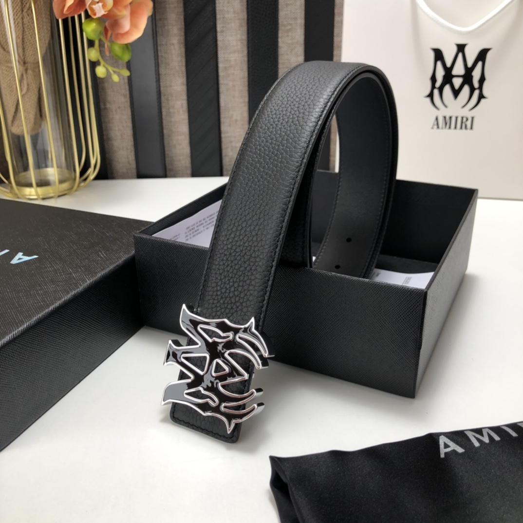 Amiri Ma Leather Belt - FashionPlug