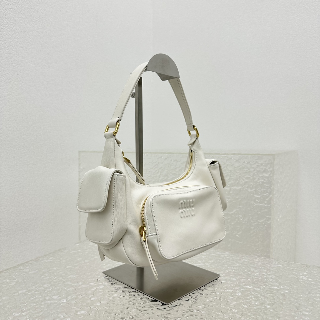 Miu Miu Nappa Leather Pocket Bag - FashionPlug