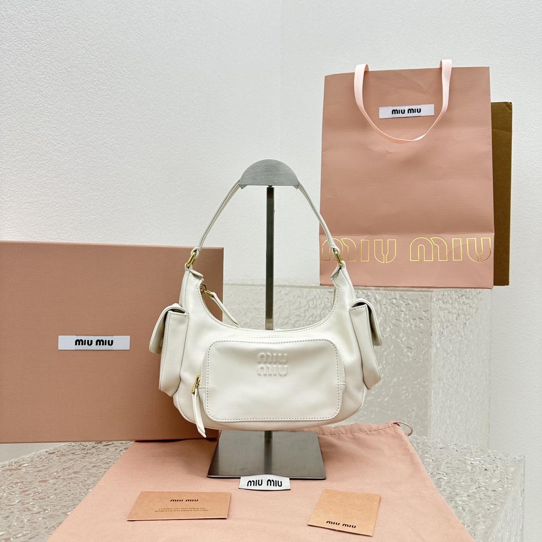 Miu Miu Nappa Leather Pocket Bag - FashionPlug