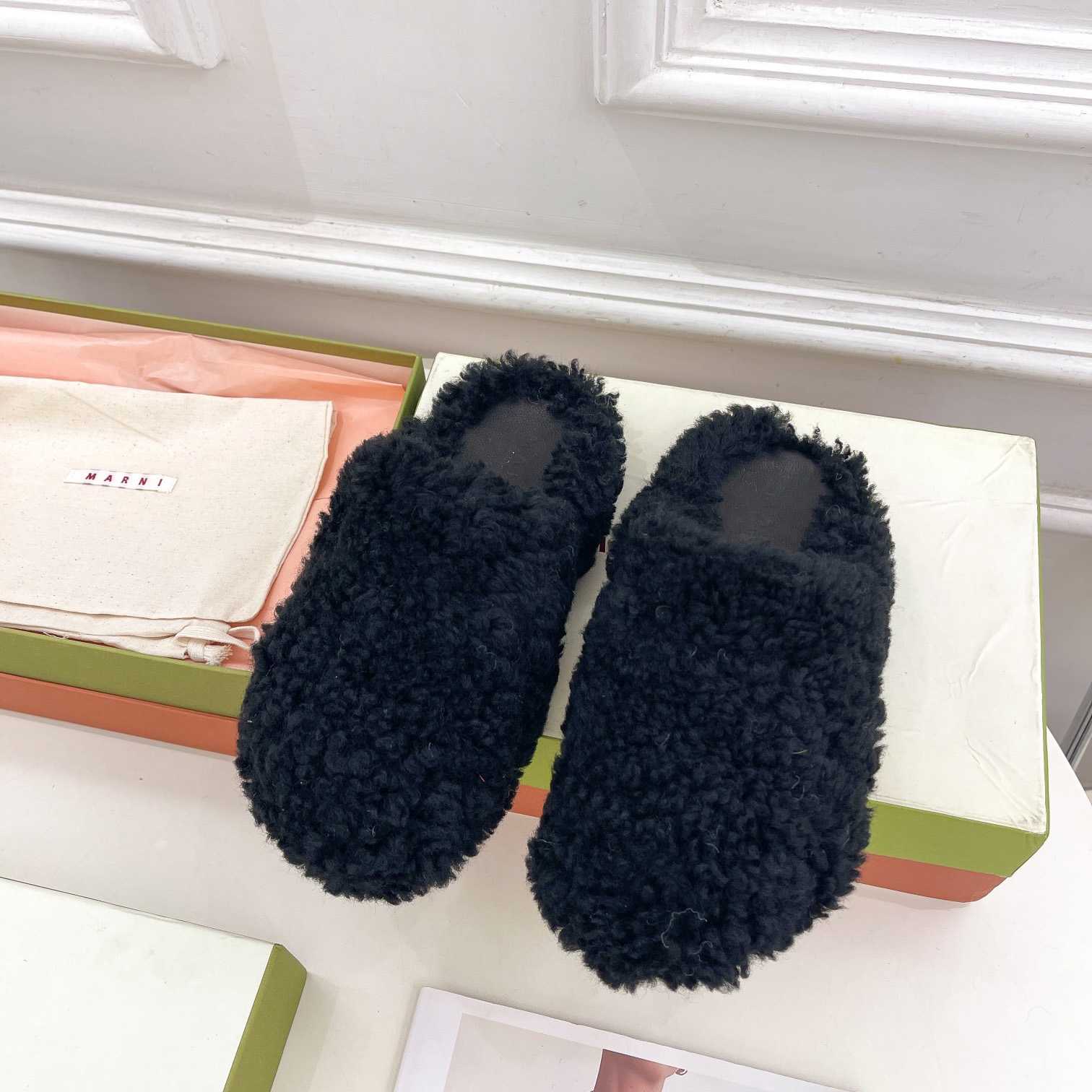 Marni Textured Slip-on Mules  - FashionPlug
