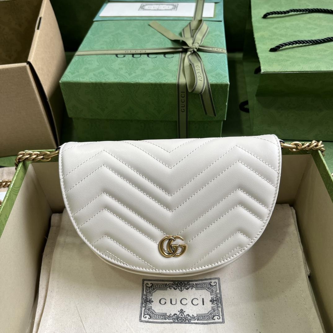 Gucci GG Marmont Matelasse Chain Mini Bag (20x 14.5x 4cm) - FashionPlug