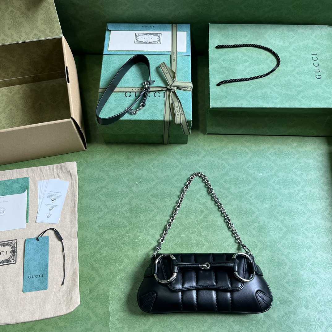Gucci Horsebit Chain Small Shoulder Bag (27x 11.5x 5cm) - FashionPlug
