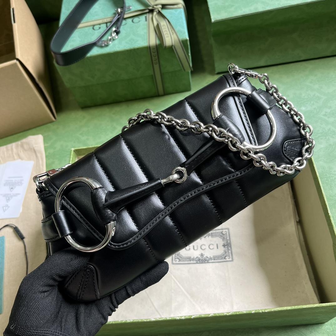 Gucci Horsebit Chain Small Shoulder Bag (27x 11.5x 5cm) - FashionPlug