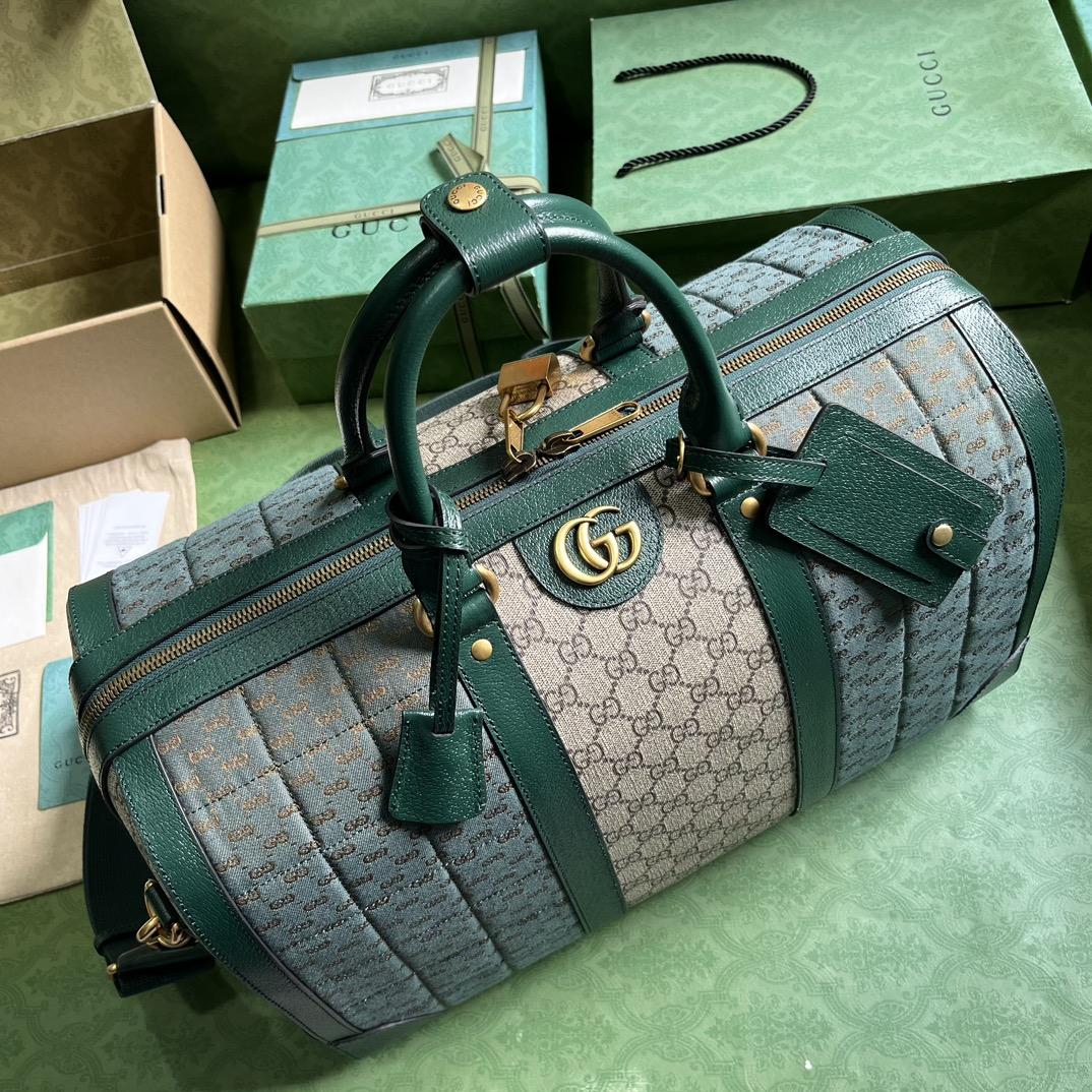 Gucci Mini GG Canvas Small Duffle Bag (44x 28.5x 24.5cm) - FashionPlug