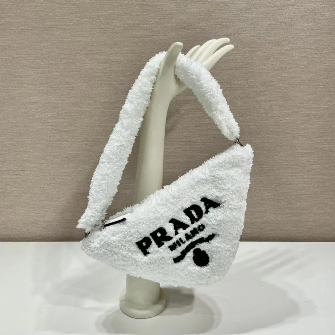 Prada Terrycloth Pouch - FashionPlug