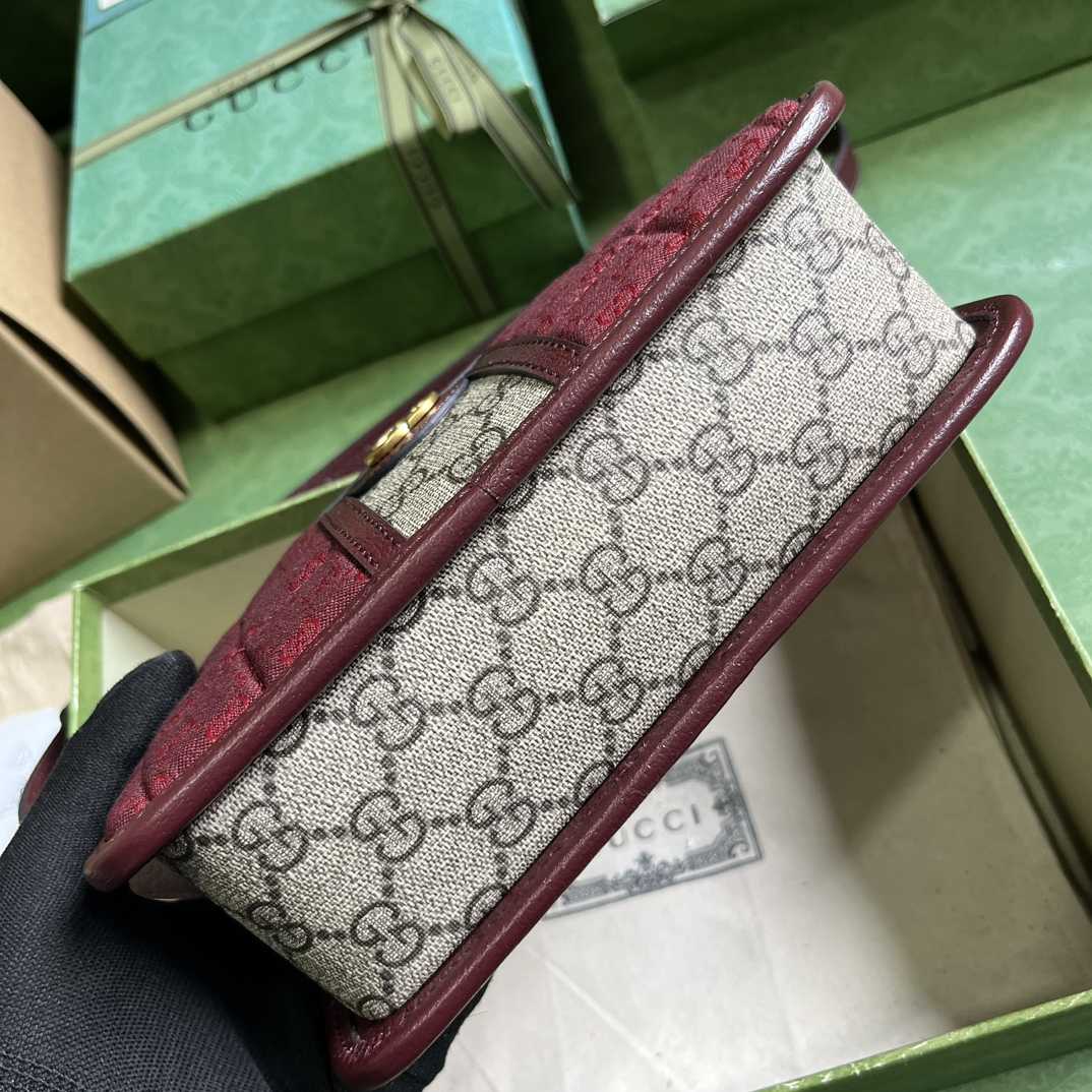 Gucci Mini GG Canvas Mini Shoulder Bag (21.5x 14x 7cm) - FashionPlug