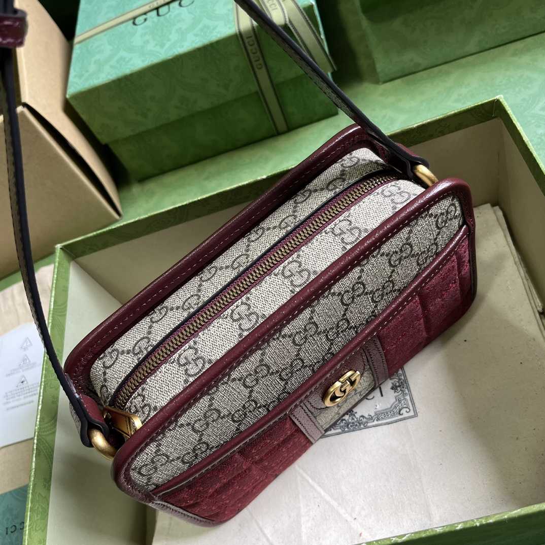 Gucci Mini GG Canvas Mini Shoulder Bag (21.5x 14x 7cm) - FashionPlug