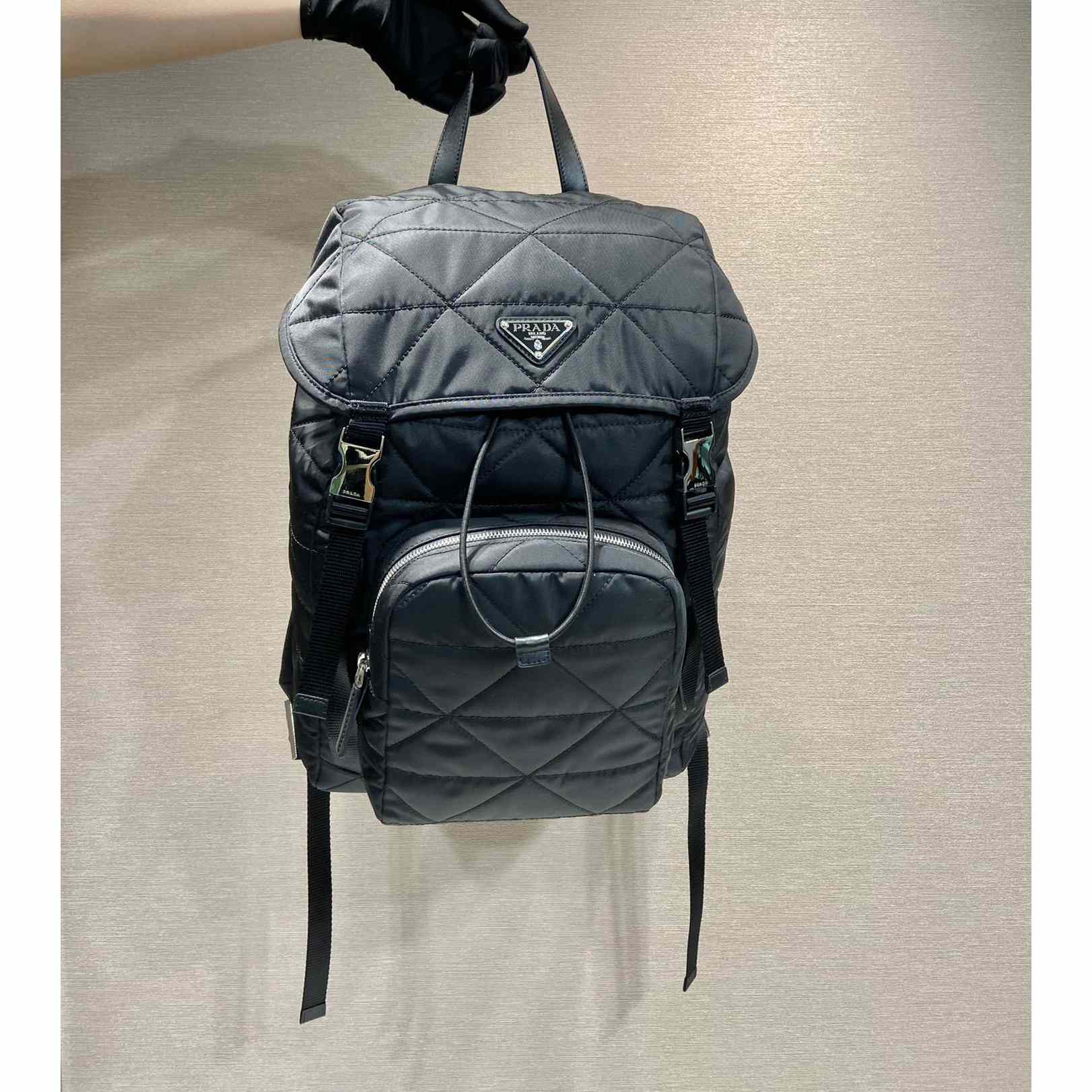 Prada Re-Nylon Backpack With Topstitching - FashionPlug