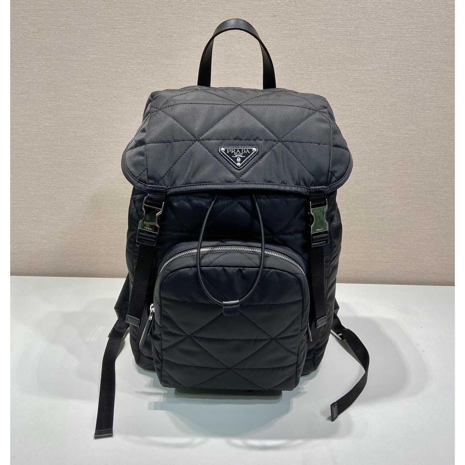 Prada Re-Nylon Backpack With Topstitching - FashionPlug