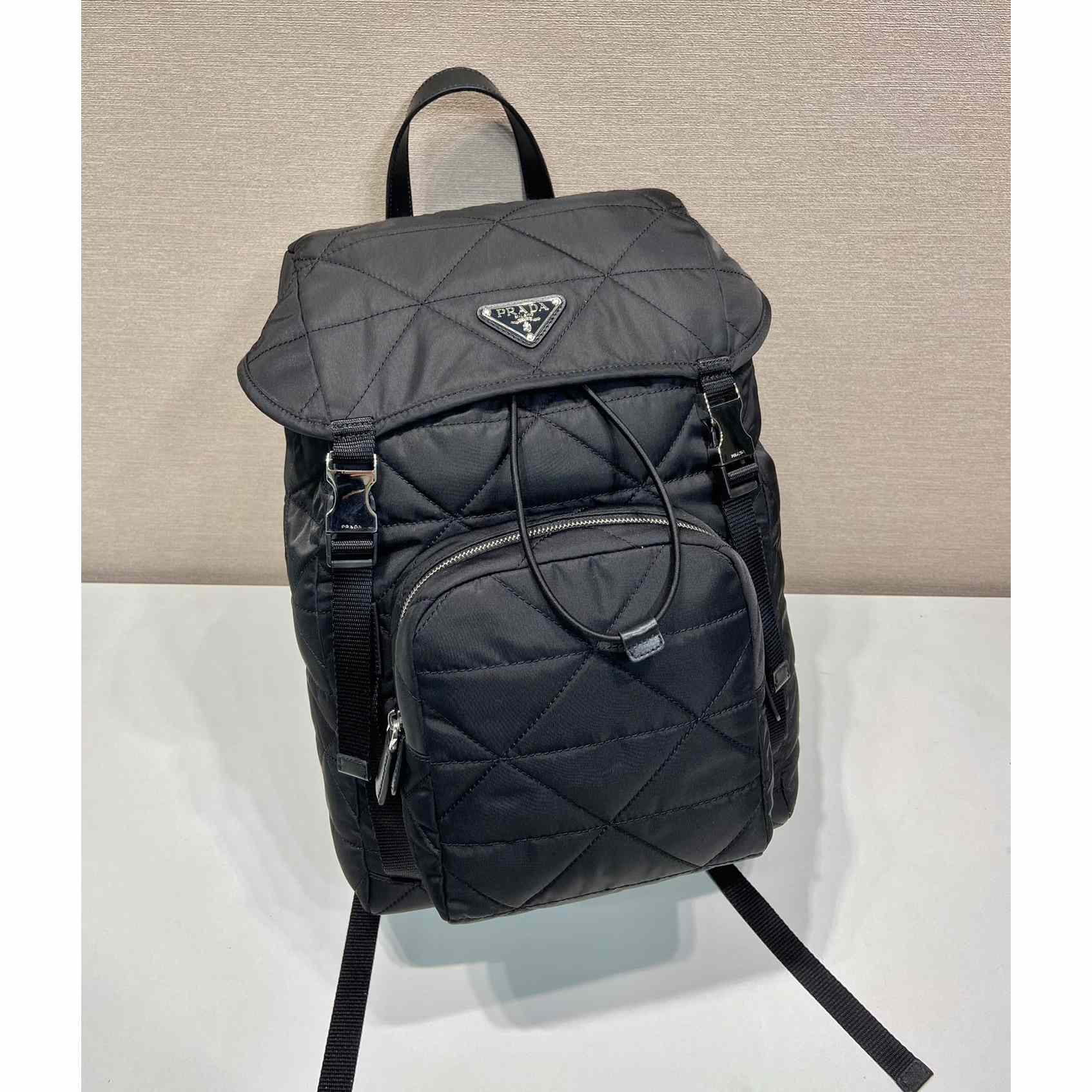 Prada Re-Nylon Backpack With Topstitching - FashionPlug