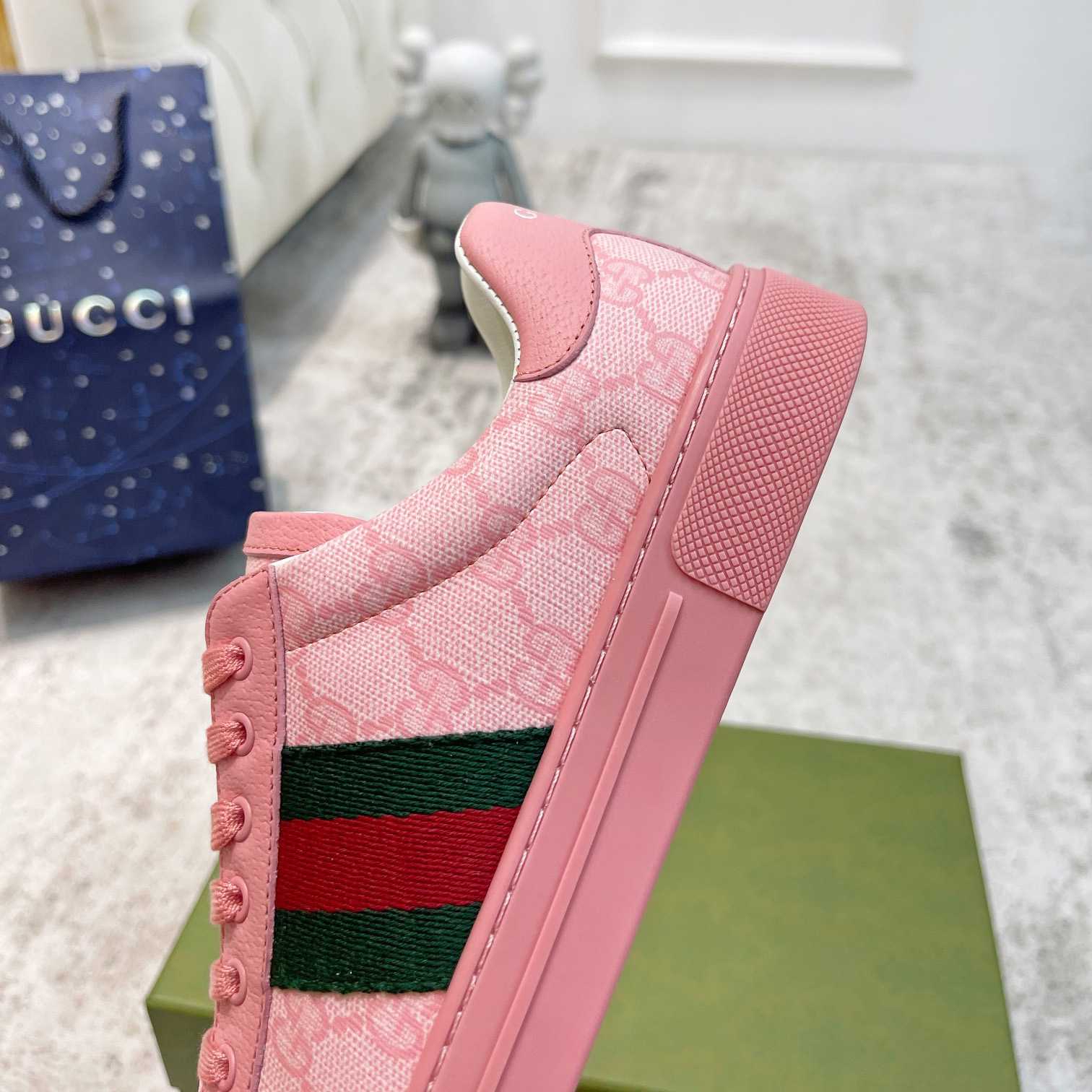 Gucci Ace Sneaker With Web - FashionPlug