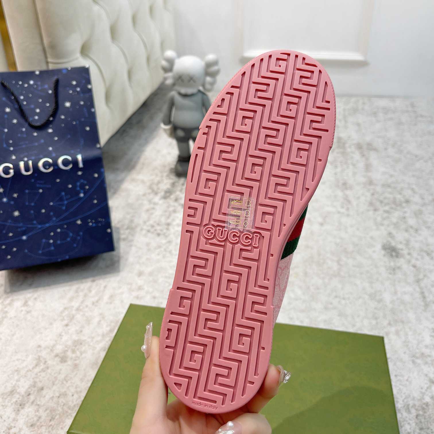 Gucci Ace Sneaker With Web - FashionPlug
