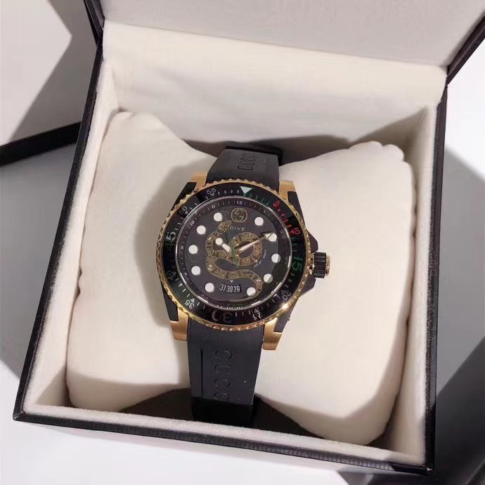 Gucci Dive Gold Plated Snake Dial - FashionPlug