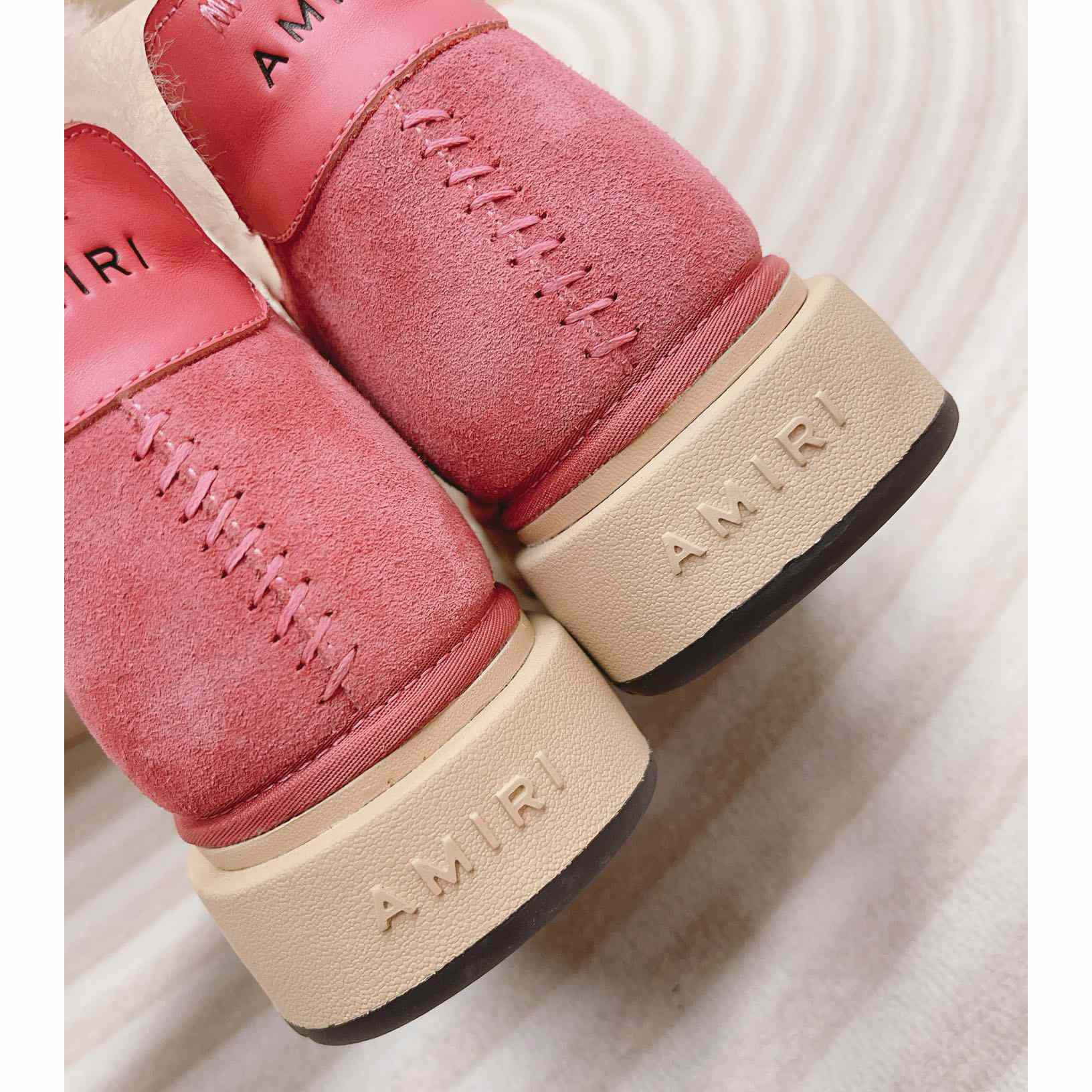 Amiri Malibu Shearling Lined Suede Boots - FashionPlug