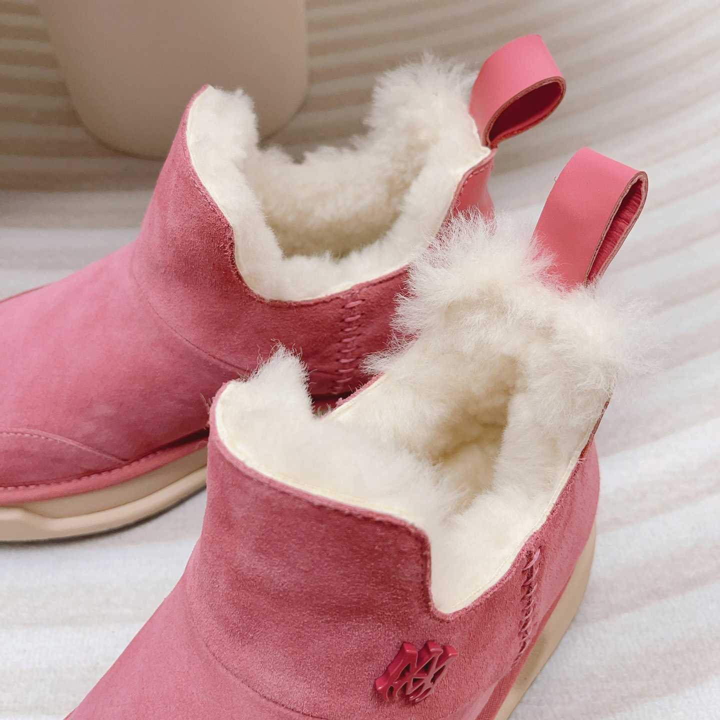 Amiri Malibu Shearling Lined Suede Boots - FashionPlug