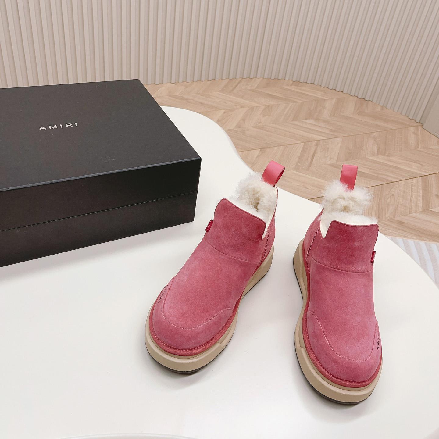 Amiri Malibu Shearling Lined Suede Boots - FashionPlug