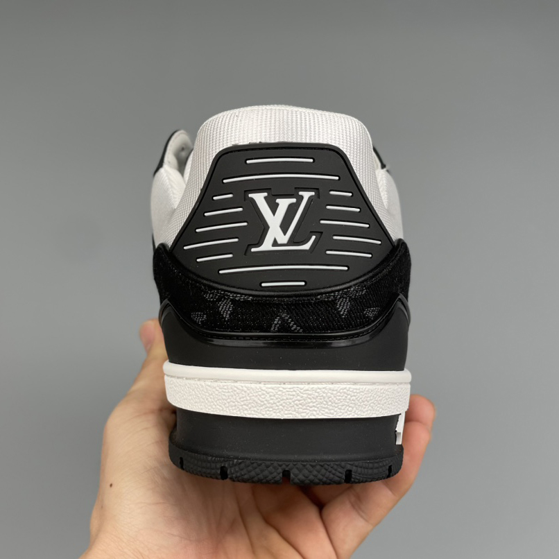 Louis Vuitton Trainer Sneaker In Blakc&White(Upon UK Size) - FashionPlug