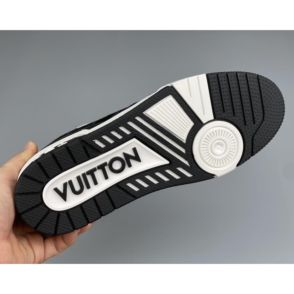 Louis Vuitton Trainer Sneaker In Blakc&White(Upon UK Size) - FashionPlug