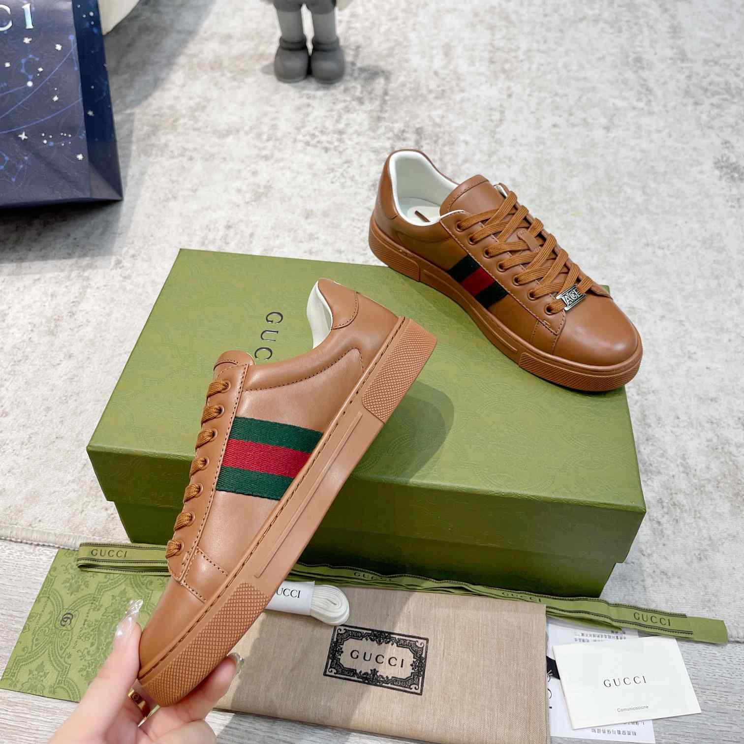Gucci Ace Sneaker With Web (upon uk size) - FashionPlug