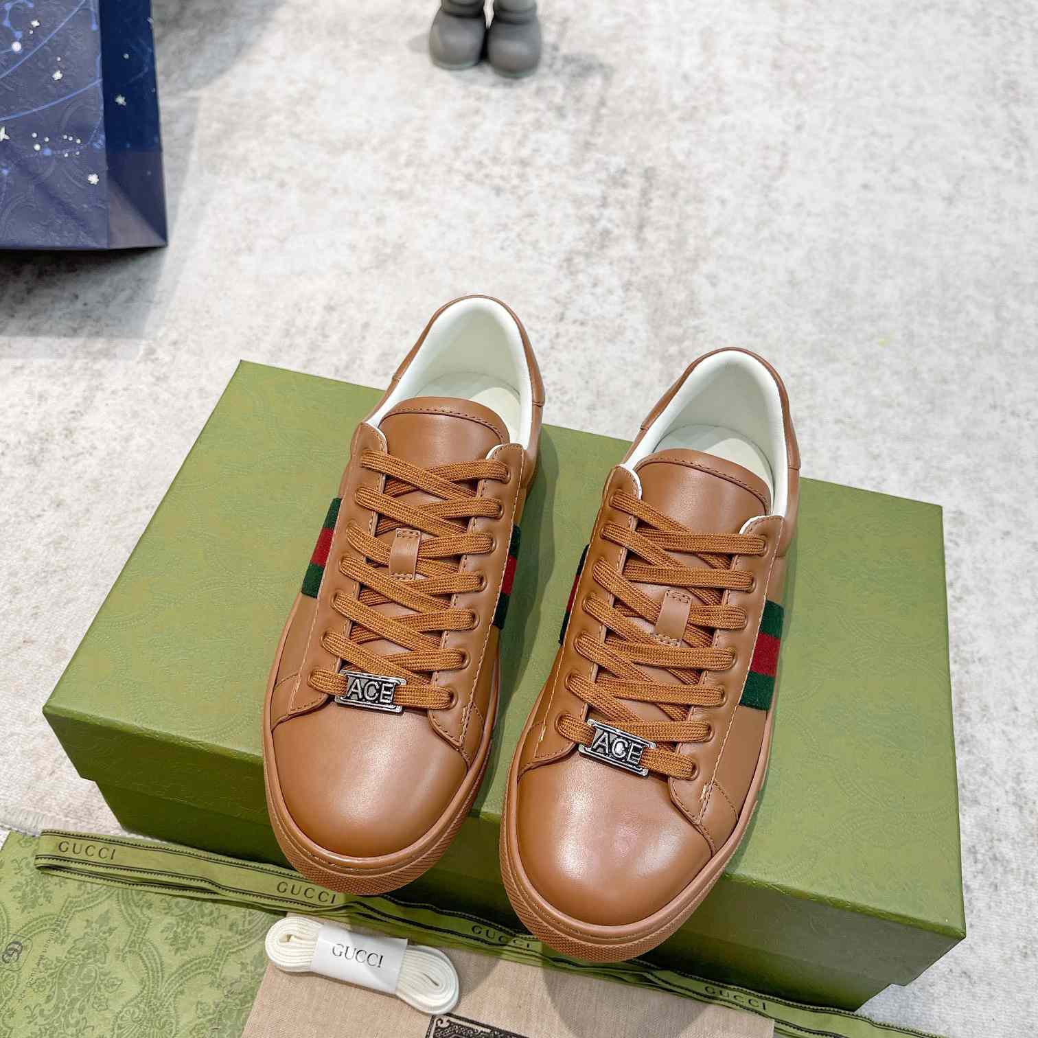 Gucci Ace Sneaker With Web (upon uk size) - FashionPlug